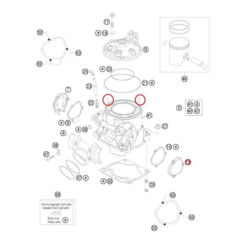 Rola ace 4x9.8 pentru KTM Husqvarna GasGas 2000-2027 - 0402040980