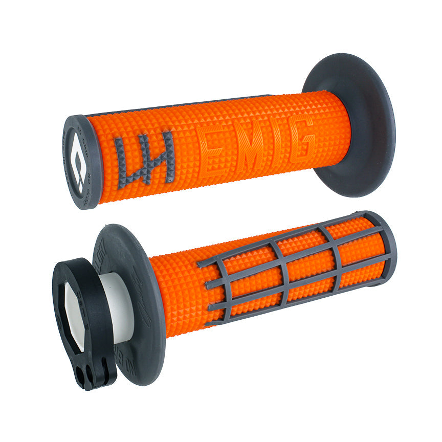 ODI EMIG 2.0 V2 Lock-On Grip Set Orange / Graphite H36E2OH