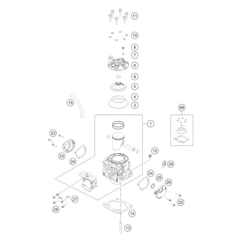 Cylinder Head Insert O-Ring for KTM Husqvarna GasGas 2023-2026 - 0770023025