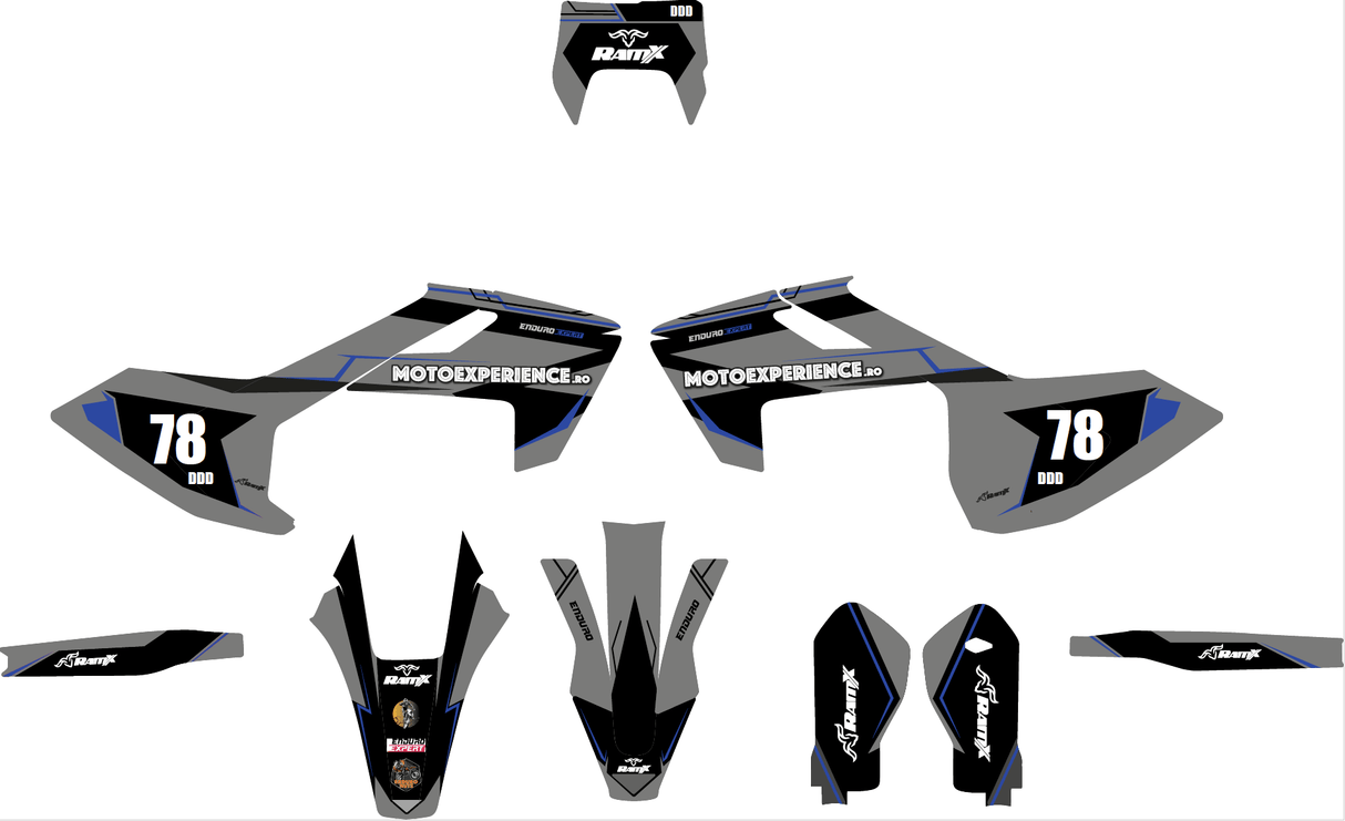 Black Stickers for HUSQVARNA 2017-2019 2T/4T all models