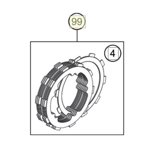 Clutch Disc Pack for KTM 125/150 & Husqvarna TE 150 2019-2026 - 50532110033