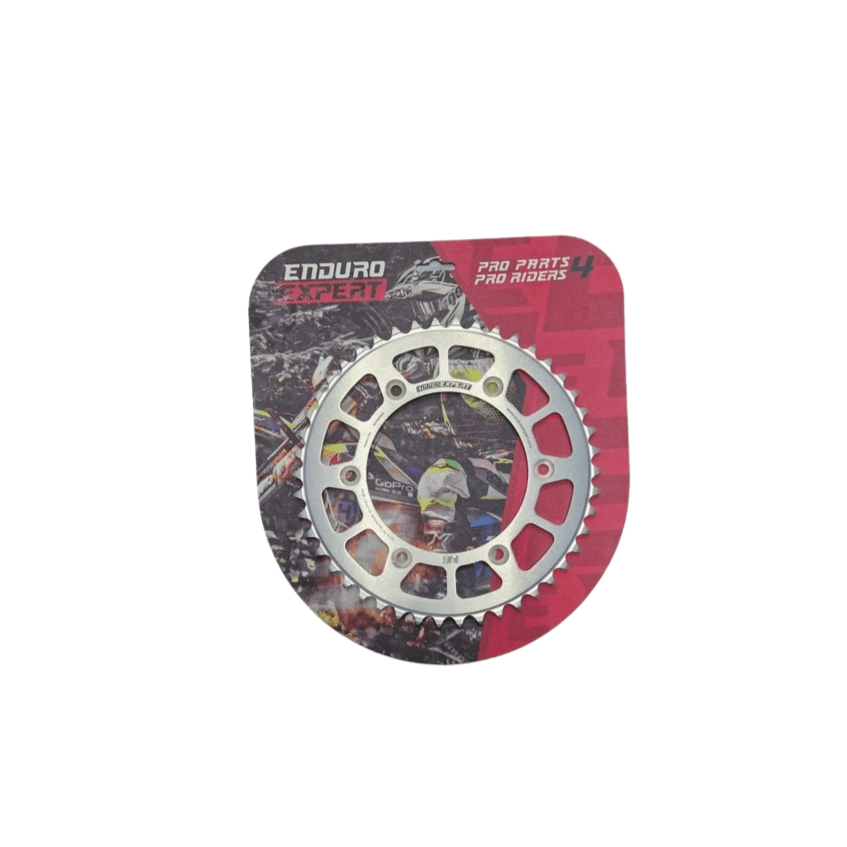 Rear sprocket KTM/Husqvarna/Husaberg '90-'25 silver (51 Teeth) aluminum Enduro Expert