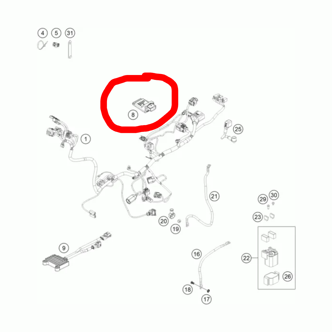 Sensors Control Unit for KTM, Husqvarna & GasGas 2024-2026 - A49011033033