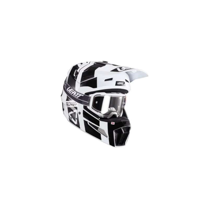 HELMET KIT MOTO 3.5 V24 BLACK/WHITE INCLUDES 4.5 GOGGLE