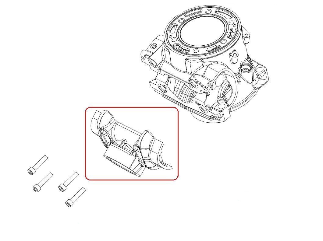 Flansa intermediara admisie KTM/Husqvarna/GasGas 250/300 2024-2026 - A44037001000