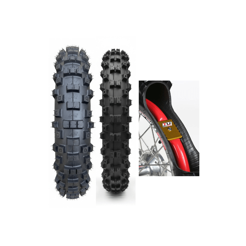 Bundle | OBOR BULWARK 90/100-21 + OBOR E81 EXTREME 140/80-18 + Tubliss System 18'' REAR Wheel ENDURO