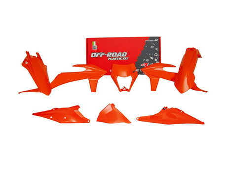 KTM Plastics Kit (No Fork Guards) - XC-W/EXC/EXC-F 2019-2023 - Neon Orange