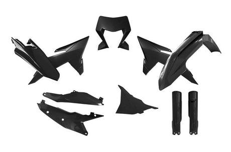 KTM Plastics Kit with Fork Guards - XC-W 125 (2026) & More - Black