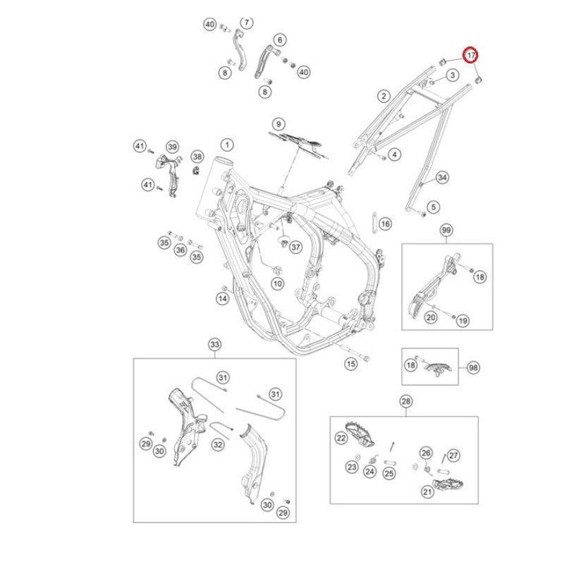 Subframe Threaded Insert for KTM & GASGAS 2018-2026 - 79103002010