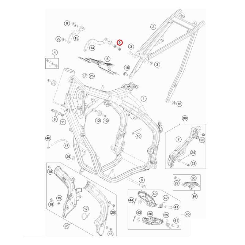 KTM M8x15 Torx 45 Frame & Brake Screw fits 2015-2026 Models - 0035080156S