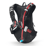 USWE Moto Hydro 12L Hydration Pack - back view with No Dancing Monkey harness