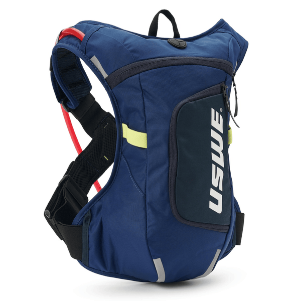 USWE Moto Hydro 4L Blue Hydration Backpack - front view